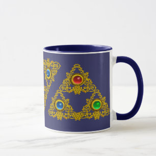 MUG TALISMANE ELFIQUE MAGIQUE /TRIANGLE D'OR AVEC GEMM