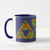 MUG TALISMANE ELFIQUE MAGIQUE /TRIANGLE D'OR AVEC GEMM (Gauche)