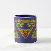 MUG TALISMANE ELFIQUE MAGIQUE /TRIANGLE D'OR AVEC GEMM (Centre)
