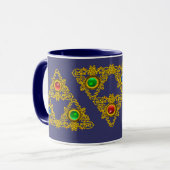 MUG TALISMANE ELFIQUE MAGIQUE /TRIANGLE D'OR AVEC GEMM (Devant gauche)