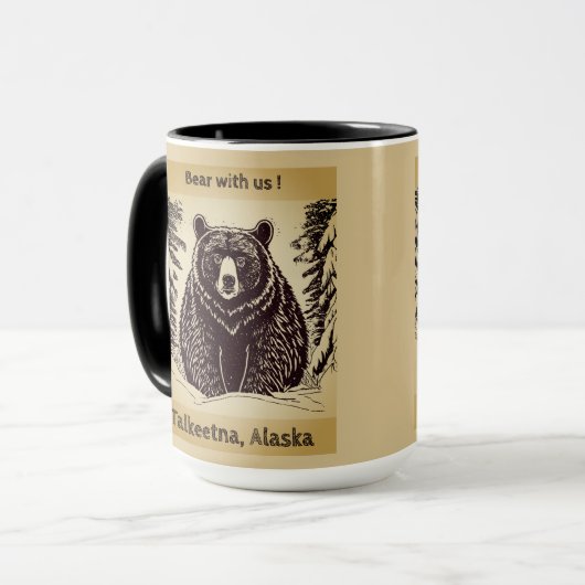 Mug Talkeetna Alaska "Ours avec nous" Musique (Devant gauche)