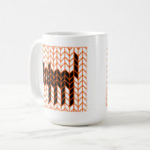 Mug Tall Blanc Tricot Chat Noir (Devant gauche)