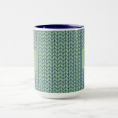 Mug Tall Combo Marine Tricot BLEU VERT + Initiale (Centre)