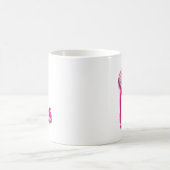 Mug Talon de ruban de rose de conscience de cancer du (Centre)