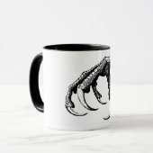 Mug talon d'oiseau victorien noir gothique noir blanc (Devant gauche)