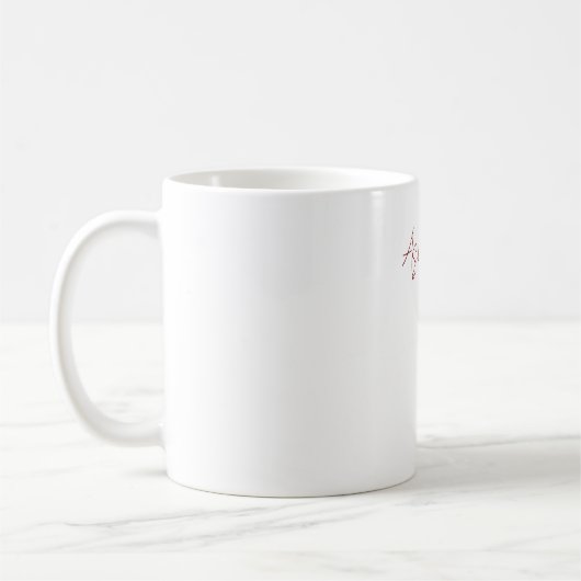 Mug Talons Hauts Fleur de Rose Noir Rouge (Gauche)