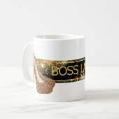 Mug Talons hauts noirs chics de parties scintillantes (Devant gauche)