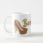 Mug Talons hauts noirs chics de parties scintillantes (Gauche)