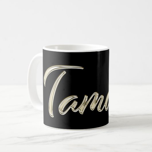 Mug Tamara white gold Handwriting (Devant gauche)