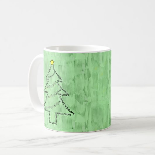 Mug Tambour Arbre de Noël (Devant gauche)