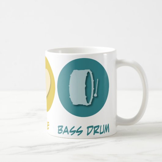 Mug Tambour bas d'amour de paix (Droite)