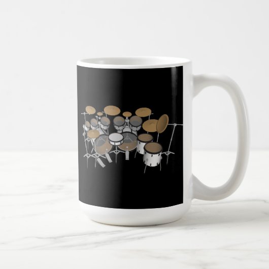 Mug Tambours : Kit Tambour blanc : Modèle 3D:Coffee Mu (Droite)