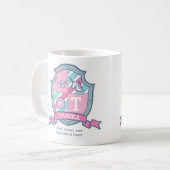 Mug Tamika princess crest rose aqua bleu nom signifian (Devant gauche)