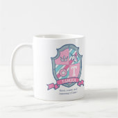 Mug Tamika princess crest rose aqua bleu nom signifian (Gauche)