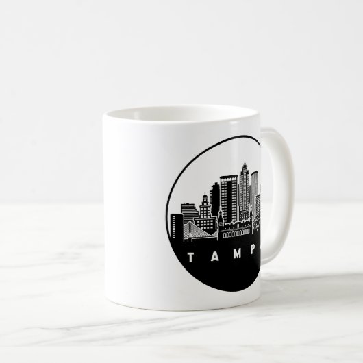 Mug Tampa Florida Skyline (Devant droit)
