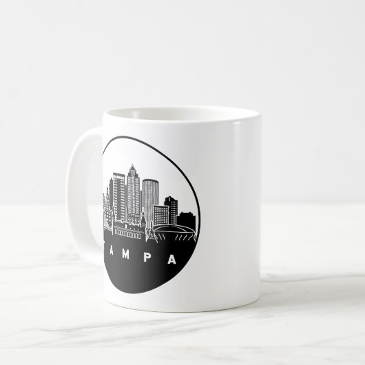 Mug Tampa Florida Skyline (Devant gauche)