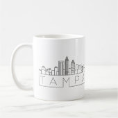 Mug Tampa, Floride| Ligne Skyline Stylisée Ville (Gauche)