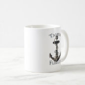 Mug Tampa Floride Vacation Ancre nautique voile (Devant droit)