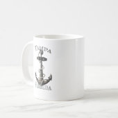 Mug Tampa Floride Vacation Ancre nautique voile (Devant gauche)