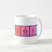 Mug Tampon de nom de table périodique Cristofer (Devant droit)