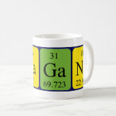 Mug Tampon de nom de table périodique Dragana (Devant droit)