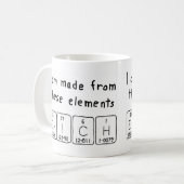 Mug Tampon de nom de table périodique Erich (Devant gauche)