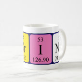 Mug Tampon de nom de table périodique Nisrine (Devant droit)