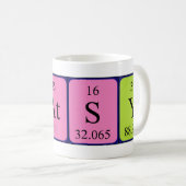 Mug Tampon de nom de table périodique Patsy (Devant droit)