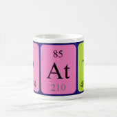 Mug Tampon de nom de table périodique Patti (Centre)