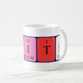 Mug Tampon du nom de table périodique Kerith (Devant droit)