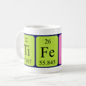 Mug Tampon Tifenn nom de table périodique (Devant gauche)