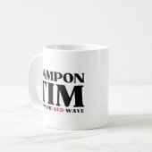 Mug Tampon Tim Arrêtera Le Red Wave-Tim Walz 2024 (Devant gauche)