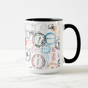 Mug Tampons de passeport Conception de voyage Musique