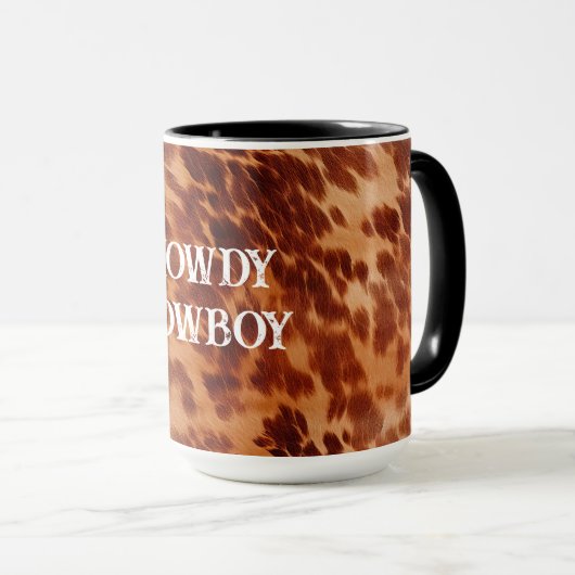 Mug Tan Brown Cowhide (Devant droit)