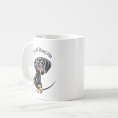 Mug Tan Noir Dachshund C'Est Tout Sur Moi (Devant gauche)