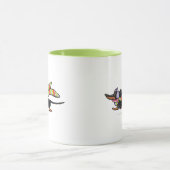 Mug Tan noir Dachshund hiver de course froide (Centre)