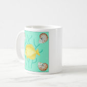Mug Tang jaune avec des coquilles de Nautilus (Devant gauche)