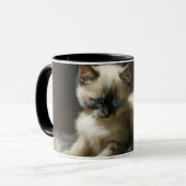 Mug Tangle de ruban Siamese Kitten (Devant gauche)