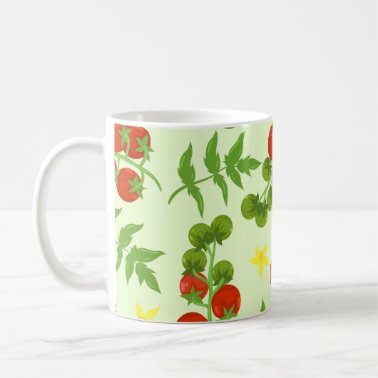 Mug Tango de tomate : Impression végétale Vintage (Gauche)