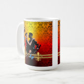 Mug Tango sur damas (Devant gauche)