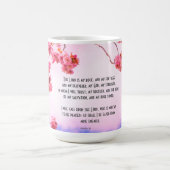 Mug Tangue chrétienne aux écritures et fleurs de ceris (Centre)