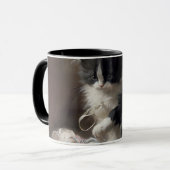 Mug Tangup Dans Fun Black and White Kitten (Devant gauche)