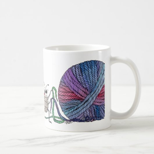 Mug Tant d'extrémités lâches… coccinelle et fil (Droite)