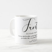 Mug Tante amusante Script Tante amusante Citation (Devant gauche)