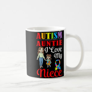 Mug Tante autiste J'aime ma nièce Sensibilisation Sout