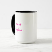 Mug Tante Cadeau Favor Mariages Noël Vacances Moderne (Devant gauche)