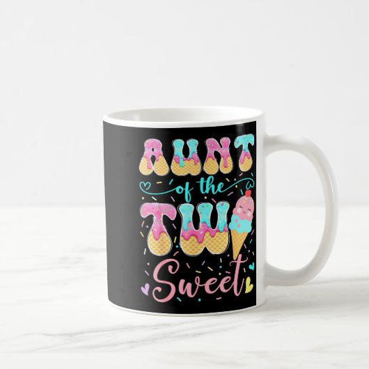 Mug Tante des deux mignonnes filles de 2 ans glace  (Droite)