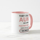 Mug Tante drôle parce que mauvaise influence sonne pir (Devant droit)