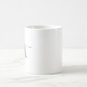 Mug Tante Élégant Monogramme de script (Centre)