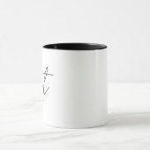 Mug Tante élégante Année EST Design de script minimal (Centre)
